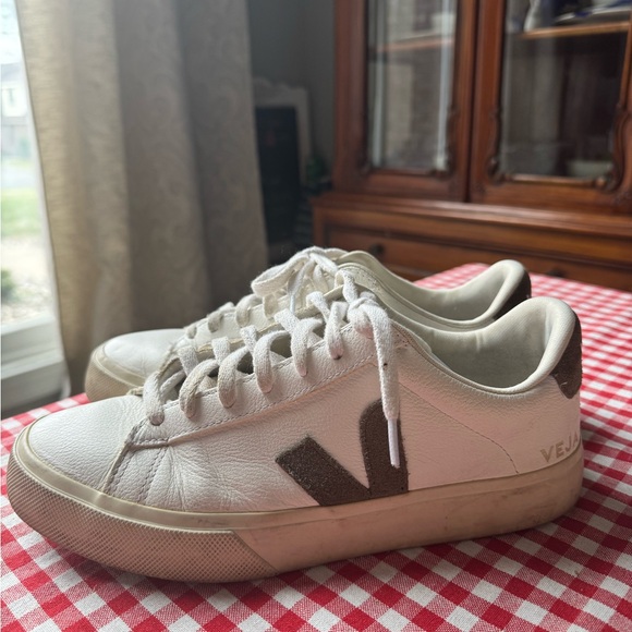 Veja Shoes - Veja Women's White and Brown Sneakers